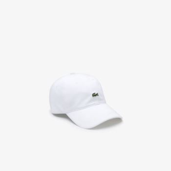 Lacoste Contrast Strap And Crocodile Cotton Cap Pánské - Čepice Bílé | CZ-NYOsqe